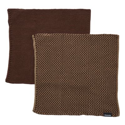 Muubs Sentaku tiskirätti 2-pakkaus, ruskea/musta | Alk. 19,00 €