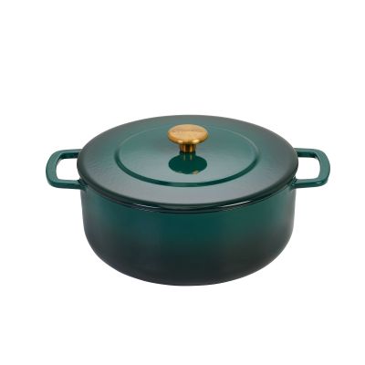 Combekk Valurautapata kannella 28 cm/5,3 litraa, vihreä | Alk. 169,00 €