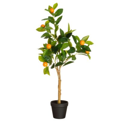 4Living Kääpiösitrus ruukussa 75 cm vihreä/oranssi | Alk. 32,90 €