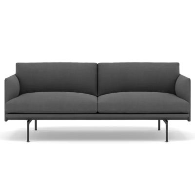 Muuto, Outline Sofa 2-seater - Black Base - Remix 163 Black | Alk. 3 777,00 €