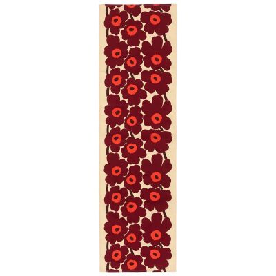 Marimekko Unikko kaitaliina 43 × 150 cm, vanilja/viininpunainen/punainen | Alk. 58,00 €