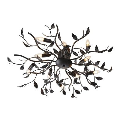 Lindby - Yos kattovalaisin, 10-lamppuinen, 95 cm, musta-kultainen, E14