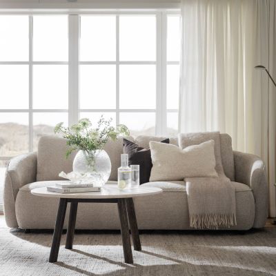 Rowico Home Norris 3-istuttava sohva vaalea beige Anna 2, asiakaspalautus