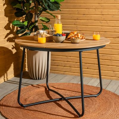 Mooda Silmu ruokapöytä Ø110 cm ruskea, kuvausmalli