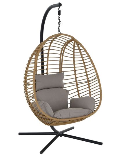 Veke Kuura riipputuoli ja teline luonnonväri/ musta