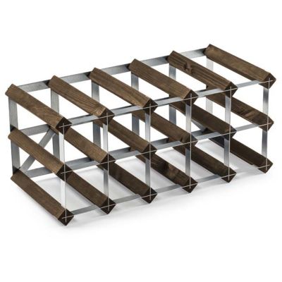 Traditional wine rack Viiniteline Dark, 15 pullolle | Alk. 45,00 €