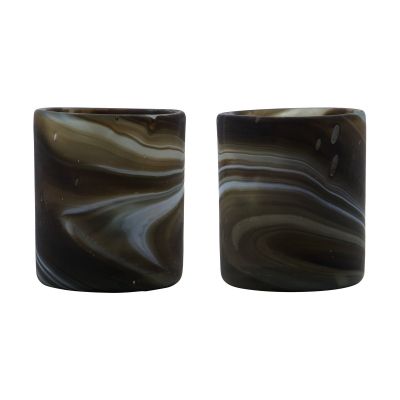 House Doctor Kae kynttilänpidike Ø7x8 cm Ruskea