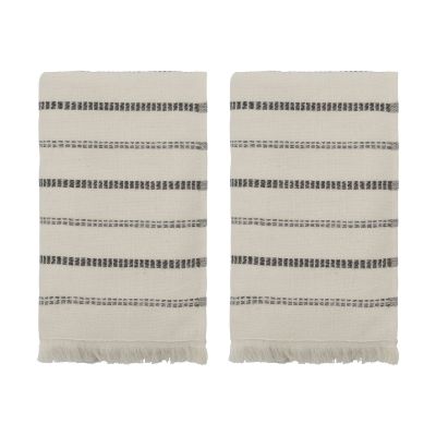 Meraki True pyyhe 2 osaa Off-White-svart, 50x100 cm -> Off-White-musta, 50x100 cm | Alk. 34,95 €
