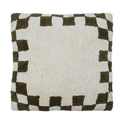 House Doctor Chess tyynynpäällinen Vihreä-off-White, 50x50 cm | Alk. 49,95 €