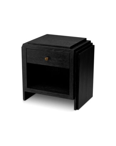 Eichholtz ArtDeco sivupöytä charcoal grey oak veneer | Alk. 1 607,20 €