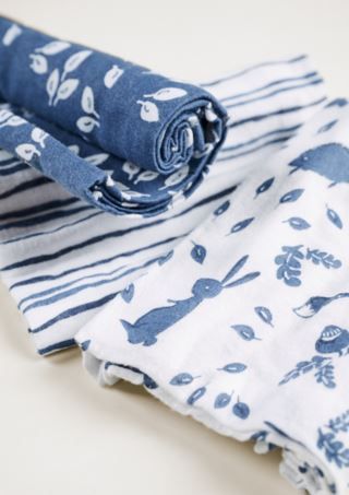 hemtex Forest Flanell flanelliliinat sininen