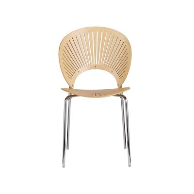 Fredericia Furniture Trinidad 3398 tuoli Kirkaslakattu pyökki- jalka kromi