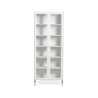 Mavis Volt vitriinikaappi 190 cm valkolakka Yksityiskohdat ruostumattomasta teräksestä | Alk. 1 517,00 €