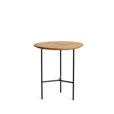 Mavis Tribeca sivupöytä pyökkiöljy, mustat jalat, ø47 cm | Alk. 415,65 €