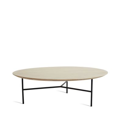 Mavis Tribeca-sohvapöytä pyyhitty tammi, mustat jalat, ø110 | Alk. 951,29 €