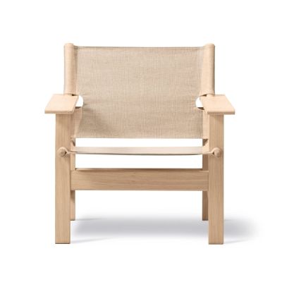 Fredericia Furniture The Canvas Chair - nojatuoli Canvas luonnon-saippuoitu jalusta