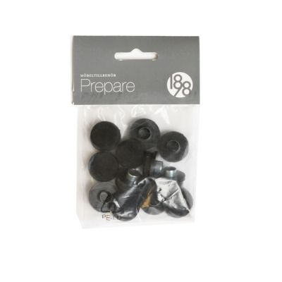 1898 Prepare lattiansuojus Musta, 22 mm muovi huopa putkiniitti, 12 kpl | Alk. 5,40 €