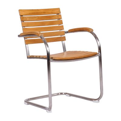 1898 Rörvik ruokapöydän tuoli Tiikki-ruostumaton teräs