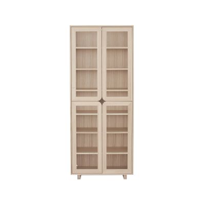 1898 Vidja korkea vitriinikaappi Tammi valkopigmentoitu kirkas lakka | Alk. 1 959,00 €