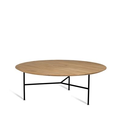 Mavis Tribeca-sohvapöytä tammi lakattu, mustat jalat, ø110 | Alk. 991,05 €
