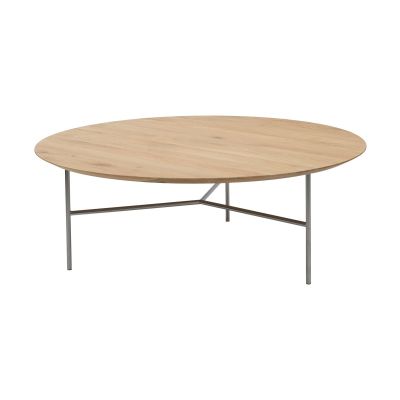 Mavis Tribeca-sohvapöytä tammi lakattu, satiinikromi, ø110 | Alk. 995,00 €