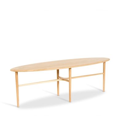 Mavis Crest-sohvapöytä ovaali tammi valkoinenpigmentti kirkaslakka, ovaali | Alk. 1 278,69 €