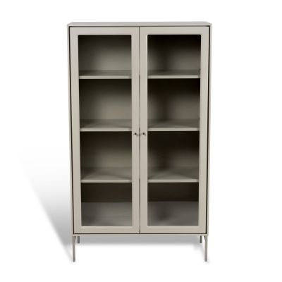 Mavis Volt vitriinikaappi 130 cm beige Yksityiskohdat ruostumattomasta teräksestä | Alk. 1 417,59 €