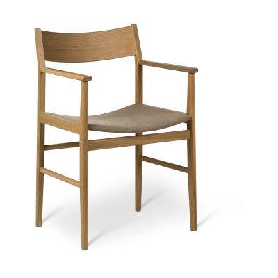 Mavis Siza käsinojatuoli Valkopigmentoitu tammi-lin istuin | Alk. 545,00 €