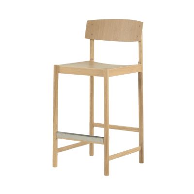 Mavis Rod baarituoli 65 cm Valkopigmentoitu mattalakattu tammi