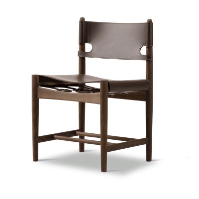 Fredericia Furniture The Spanish ruokatuoli Nahka tummanruskea-savustettu tammi | Alk. 2 722,90 €