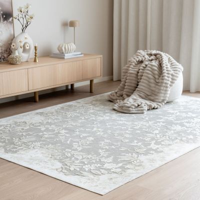 Veke Camilla viskoosimatto 160x230 cm beige/harmaa | Alk. 149,00 €