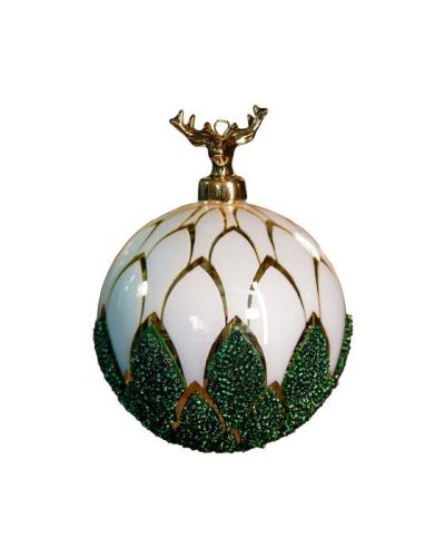 Newport Adrian kuusenkoriste vihreä/valkoinen 10 cm | Alk. 37,60 €