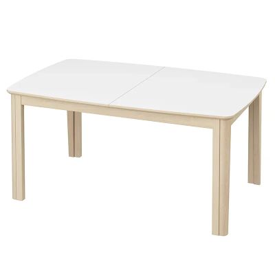 Skovby, SM107 Ruokapoyta 101x160-316-368 cm Valkoinen oljytty tammi - Valkoinen laminaatti | Alk. 3 010,00 €