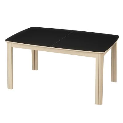 Skovby, SM107 Ruokapoyta 101x160-316-368 cm Valkoinen oljytty tammi - Musta nanolaminaatti | Alk. 3 310,00 €