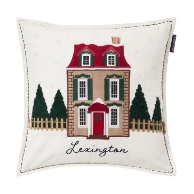 Lexington House ekologinen samettipuuvillainen tyynynpäällinen 50x50 cm White multi
