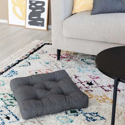 Veke Boxi istuintyyny/lattiatyyny 43x43 cm 2 kpl setti tummanharmaa