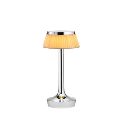 Flos Bon Jour Unplugged pöytälamppu Chrome-fabric | Alk. 341,10 €