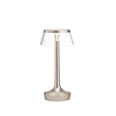 Flos Bon Jour Unplugged pöytälamppu Matt chrome-transparent | Alk. 305,10 €
