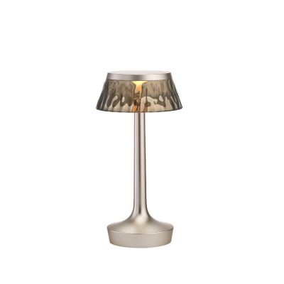 Flos Bon Jour Unplugged pöytälamppu Matt chrome-fumée | Alk. 339,00 €