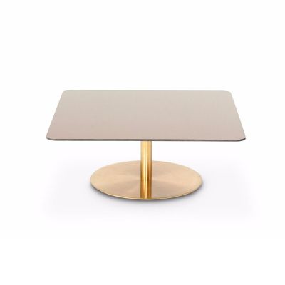 Tom Dixon Flash-sohvapöytä 80x80 cm Kupari-messinkiteline