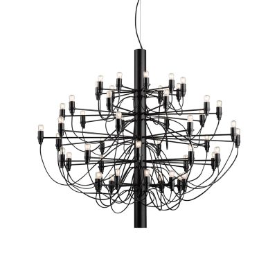 Flos 2097 Sarfatti kattokruunu Mattsvart 50 lamppua | Alk. 2 608,00 €
