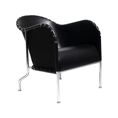 Källemo Bruno nojatuoli Kärnläder musta-krom | Alk. 3 190,00 €