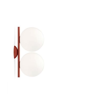 Flos IC lights C/W1 Double seinävalaisin Burgundy-opal