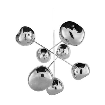 Tom Dixon Melt Chandelier suuri kattokruunu LED 196 cm Hopea | Alk. 10 528,00 €