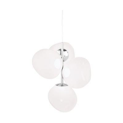 Tom Dixon Melt Chandelier pieni kattokruunu LED 103 cm Opal-silver