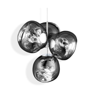 Tom Dixon Melt Chandelier pieni kattokruunu LED 103 cm Hopea | Alk. 5 990,00 €