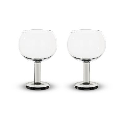 Tom Dixon Puck Balloon lasi jalalla 45 cl 2-pack Clear-smoke | Alk. 71,00 €