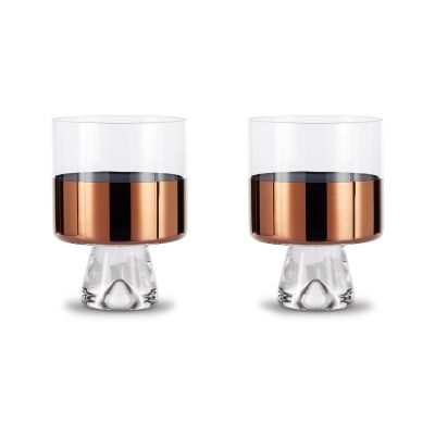 Tom Dixon Tank Low Ball juomalasi 24 cl 2-pack Clear-copper | Alk. 87,00 €