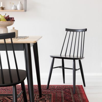 Veke Kaarna pinnatuoli musta 2kpl, asiakaspalautus