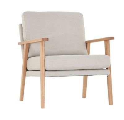 Veke Airy nojatuoli hiekka Soro 21, lakattu tammi käsinoja